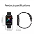 Изображение BlueNEXT HT3 BT Bluetooth Smart watch 24H Blood Pressure Monitor Bracelet Smart Wrist Watch(Black)