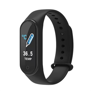 BlueNEXT M4s 0.96 Inch Hd Ip67 Body Temperature Monitoring Sport Fitness Waterproof Smart Watch (Black)