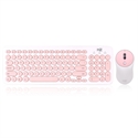 BlueNEXT Wireless Keyboard and Mouse Combo,with Waterproof Dot Keyboard and Mute Mouse,2.4 GHz Wireless Transmission for Windows Desktop Computer Laptop PC(A-pink) の画像