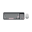 BlueNEXT Wireless Keyboard and Mouse Combo,with Waterproof Dot Keyboard and Mute Mouse,2.4 GHz Wireless Transmission for Windows Desktop Computer Laptop PC(B-black) の画像