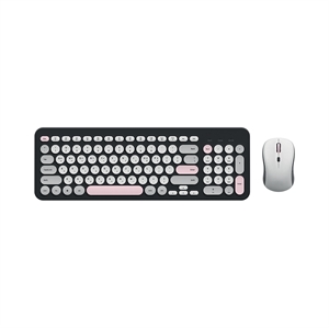 Изображение BlueNEXT Wireless Keyboard and Mouse Combo,with Waterproof Dot Keyboard and Mute Mouse,2.4 GHz Wireless Transmission for Windows Desktop Computer Laptop PC(B-black)