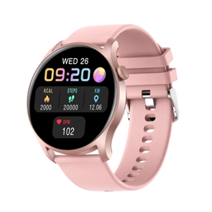 BlueNEXT Men Women Smart Watch,1.28 inch IP67 Waterproof Watch,Fitness Round Smart Bracelets(Pink) の画像