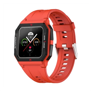 Изображение BlueNEXT Full Touch Smart Watch,IP68 Waterproof Heart Rate Monitor Tracker Smartwatch Fitness Sports Watch(Red)