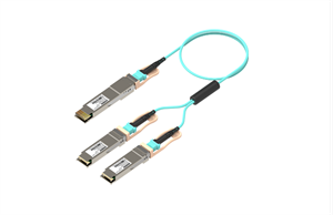 Picture of 400G QSFP56 DD AOC 1m 2m 10m 20m 850nm Multi Mode Active Optical Cable 400G QSFP DD to 2x200G QSFP56 AOC