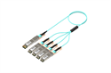 Hot selling 400G DSFP-QSFP56 AOC 1m 2m 3m 4m 5m 7m 10m 20m Multimode Active Optical Cable 400G QSFP-DD to 4x100G QSFP56 AOC