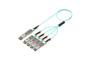 Image de Hot selling 400G DSFP-QSFP56 AOC 1m 2m 3m 4m 5m 7m 10m 20m Multimode Active Optical Cable 400G QSFP-DD to 4x100G QSFP56 AOC