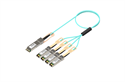 Image de 100G QSFP28 to 4x25G QSFP28 AOC 1m 2m 10m 20m 850nm Multi mode Active Optical Cable 100G QSFP28 to 4x25G SFP28 AOC