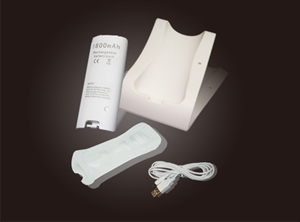 Picture of Wii 3in1 wireless sensor charge station/Silicon sleeve/battery