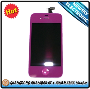 Picture of For iphone 4 lcd touch screen assembly in purple colour