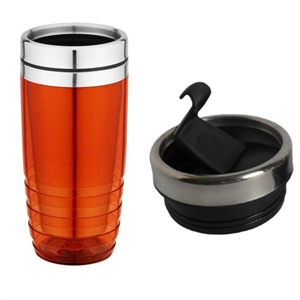 STAINLESS STEEL INNER PLASTIC OUTER MUG