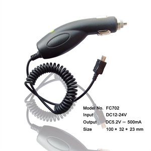 Picture of micro car charger with line.
