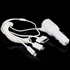 Image de 3 in 1 USB Car Charger Coil Cable Adapter For iPhone 5 4 4S Samsung i9500 HTC LG