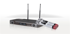 Image de Whole Metal Reciever & Mic Wireless Professional UHF dual channels  Microphone System