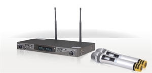 Image de Whole Metal Reciever & Mic Wireless Professional UHF dual channels  Microphone System