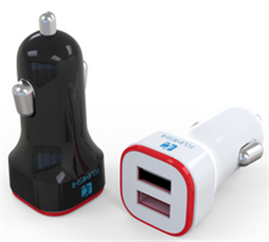 Image de Compact Quick Charge 30W 4.8Amp Dual Port USB Car Charger QC3.0 Cigarette Charger