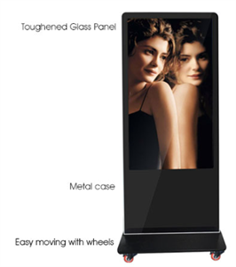 High Resolution Touch Screen Kiosk 47inch Floor Stand With Wheel Android or Win 8 OS