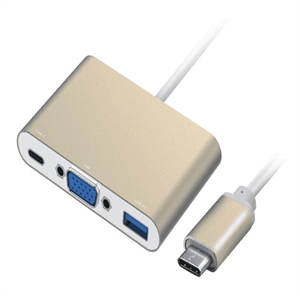 USB 3.1 Type-C to VGA Monitor USB OTG Charger Adapter for New Macbook