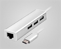 USB Type-C 3 Port HUB with Gigabit Ethernet Port 1000Mbps Aluminum Hub