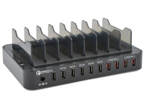 Picture of 10 Port Desktop USB Charging Station with Smart QC2.0 Power Station