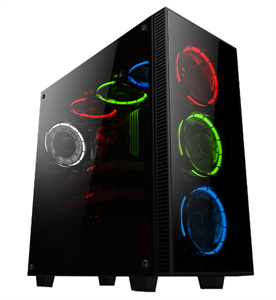 Picture of Transparent glass Panel ATX Mid Tower Window Gaming Computer Case