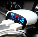 Image de Universal  Dual USB  Port Car Charger Phone Adapter 5V 3.4A  with LED monitor
