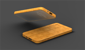 Image de 4000mAh Wooden Portable Mobile Power Bank Charger