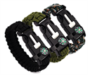 Picture of Precision Mini Outdoor Camping Survival Flint Compass Whistle Bracelet