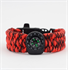 Precision Mini Outdoor Camping Survival Flint Compass Whistle Bracelet
