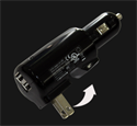 Image de Dual USB US Regulatory Flat Plug Combo Car Travel Charger