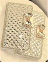 Luxury Leather Bling Crystal Diamond Bow Wallet Case Iphone 5S/6