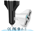 Picture of 5.2A   3 USB Ports Aircraft-Shaped Rapid USB Charger Car Charger With LED Light