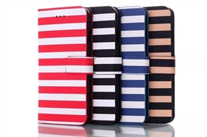 Изображение New Magnetic Flip Stand striated PC+PU  Leather Case for iPhone 6 