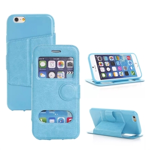 Crazy Horse Lines Windows Magnetic PU leather Flip Stand Case Cover For iPhone 6 の画像
