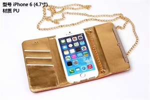 Изображение Messenger Bag PU Leather Protective Metal Chain Pouch Case Cover For iPhone6
