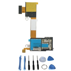 Flex Cable Ribbon with Memory & SIM Card Holders Replacement for Sony Xperia M2 D2305 D2306 の画像