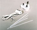 Picture of White Wire Twist Ties for mobile phone leads
