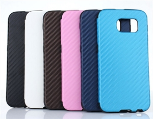 For Samsung Galaxy S6 Edge  Carbon soft silicone Cover Case