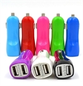 Изображение 5V 3.1A 8 colors Dual USB car charger for smart phone