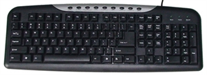 Picture of multimedia water proof 107  keys  9 hot keys keyboard