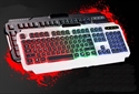 Rainbow 7 Colorful Luminous ultrathin  USB Wired Scissor Switch Gaming Keyboard の画像