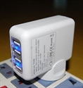 2.1A 10W 4 Port USB AC power adapter Portable Home Travel Wall Charger US の画像