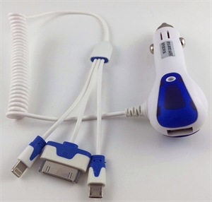 4 in 1  Rapid In Car Charger For Iphone HTC Samsung And More