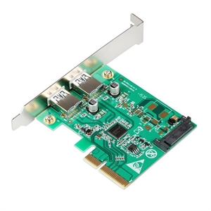 Изображение PCI Express (PCI-E 4X slot) to 2 Ports USB3.1 Type-A 10Gbps Host Controller Card