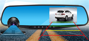 HD 1080P dual lens driving recorder      parking support monitoring       motion detection      reverse image function の画像