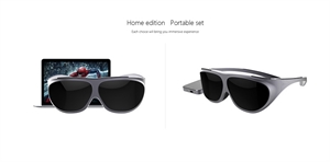 thin ultra low latency tracking display fashion portable 3D VR glasses の画像
