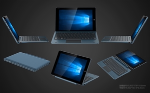 Image de 10.1'' HD 2 in1 with metal housing Intel cherry trail-T3 Z8300 notebook tablet PC 