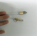 2 in1standard USB micro USB lighting charging cable for any two devices android and iphone の画像