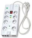 Изображение  Office Power 8 Socket with switch with children protection