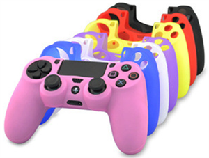 Изображение light color silicone case protective skin cover shell for PS4 controller