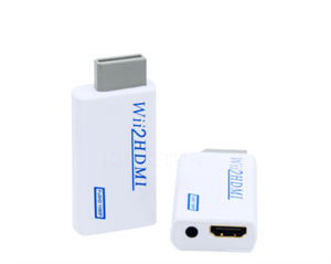 3.5mm Audio Box White Wii to HDMI Wii2HDMI Adapter Converter Full HD 1080P Output Upscaling   の画像